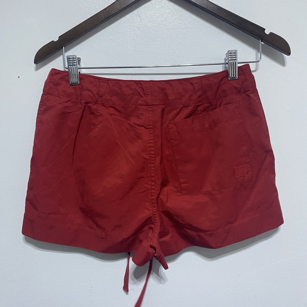 Ralph Lauren Shorts Womens 8 Red Preppy Snap Button Nylon Sport Outdoor Inseam 2 - Picture 4 of 8